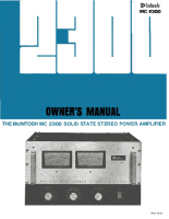 McIntosh MC-2300 - Owners manual